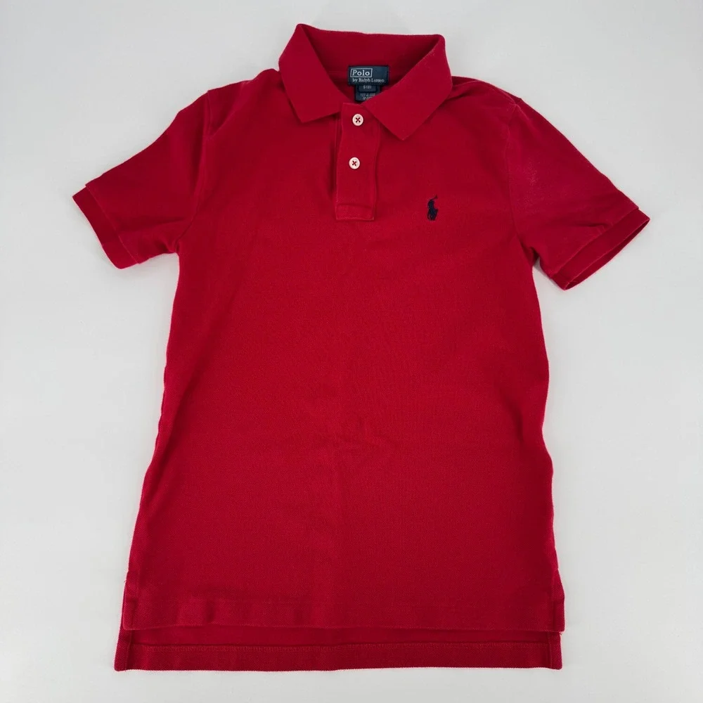 Polo Ralph Lauren Red Polo‎ Shirt Boys Size S 8 Short Sleeve